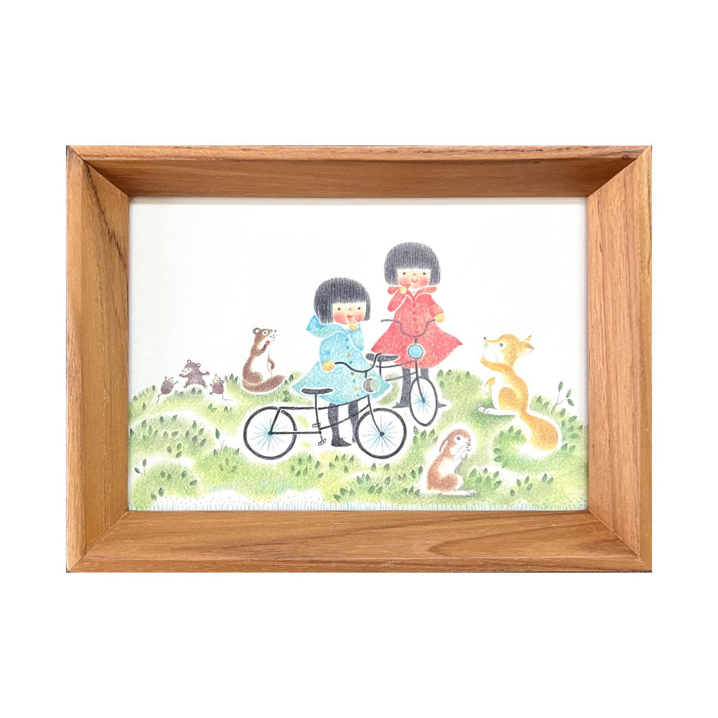 Chirri & Chirra Framed Print · Bike Ride to Visit Animals
