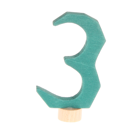 Grimm's Number 3 Figurine · Seafoam