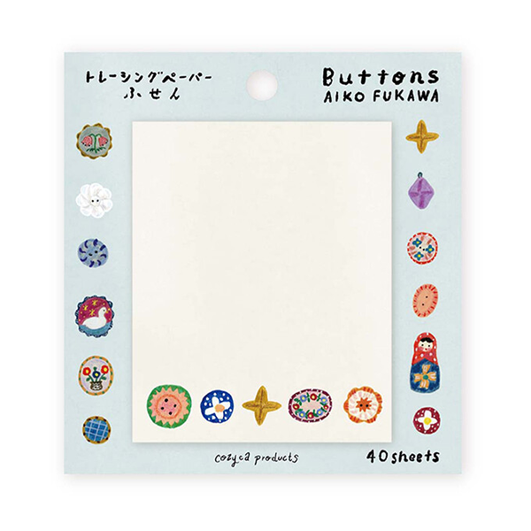 Aiko Fukawa Mini Translucent Sticky Notes · Buttons