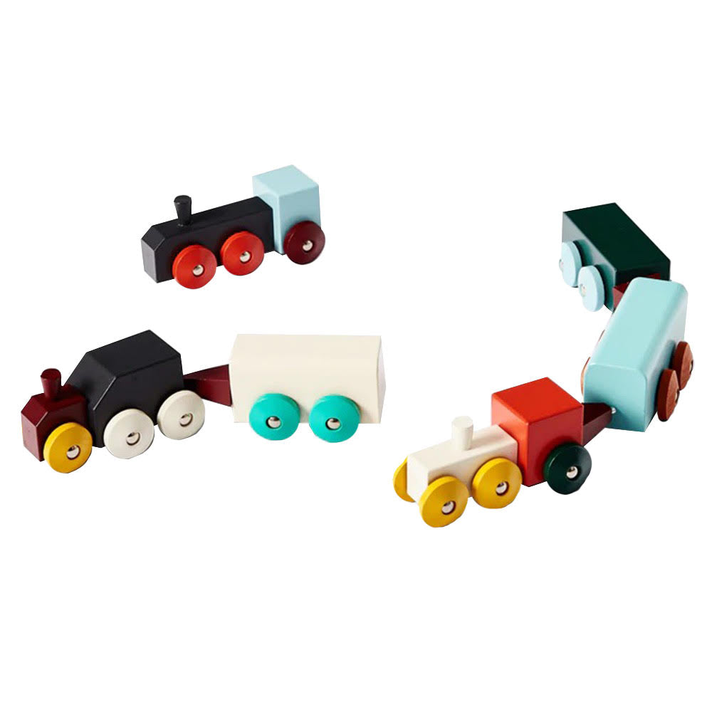 Areaware Hovers Wooden Building Trains Set