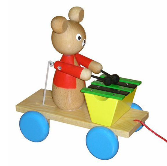 Bear Playing Xylophone Pull Along Toy