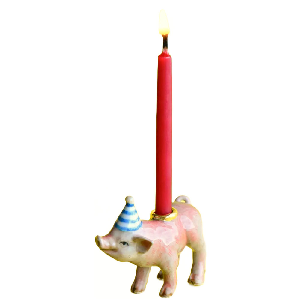 Camp Hollow Candleholder Cake Topper · Pig