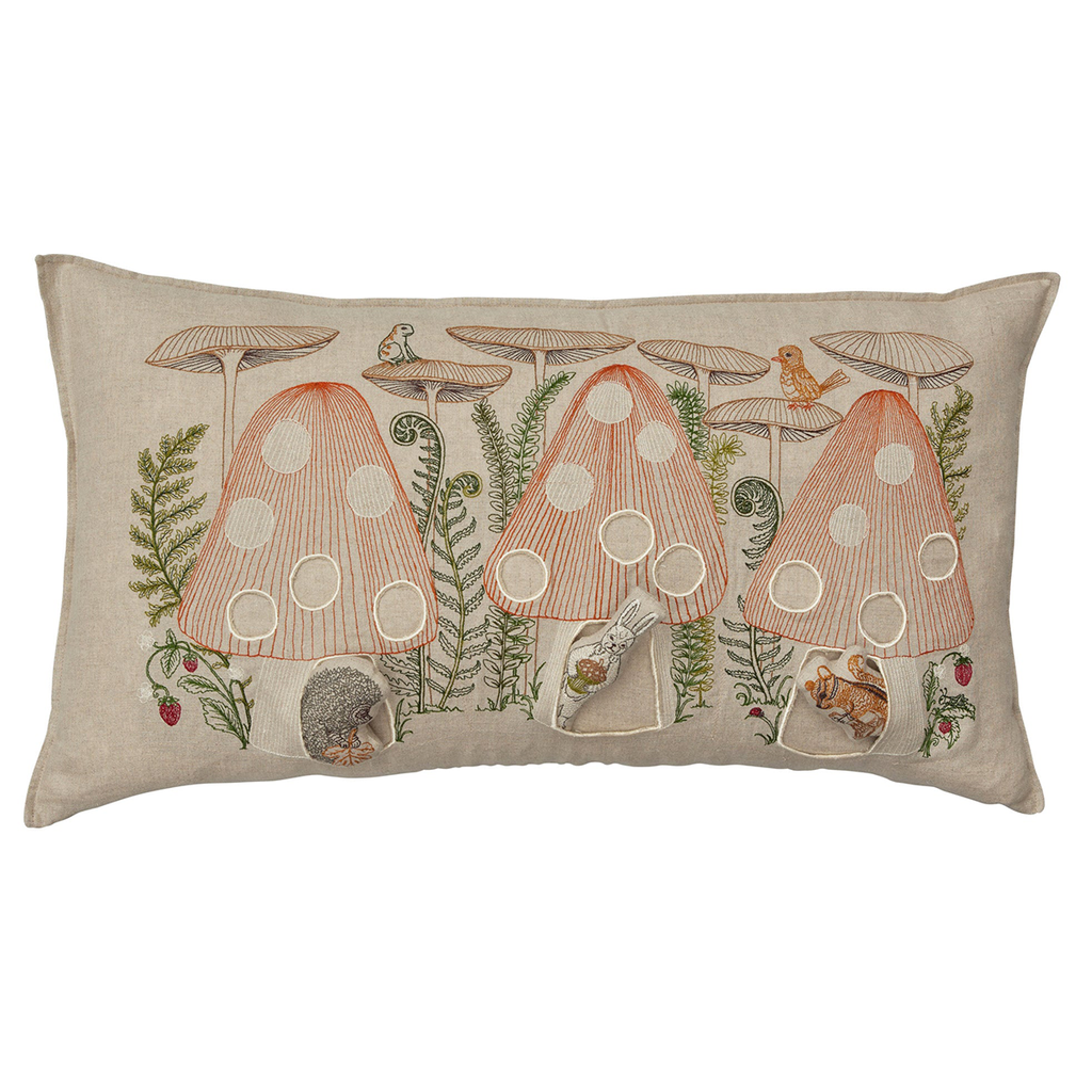 Coral and Tusk Pocket Pillow · Mushroom Forest