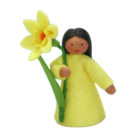 Daffodil Fairy Holding Flower · Brown