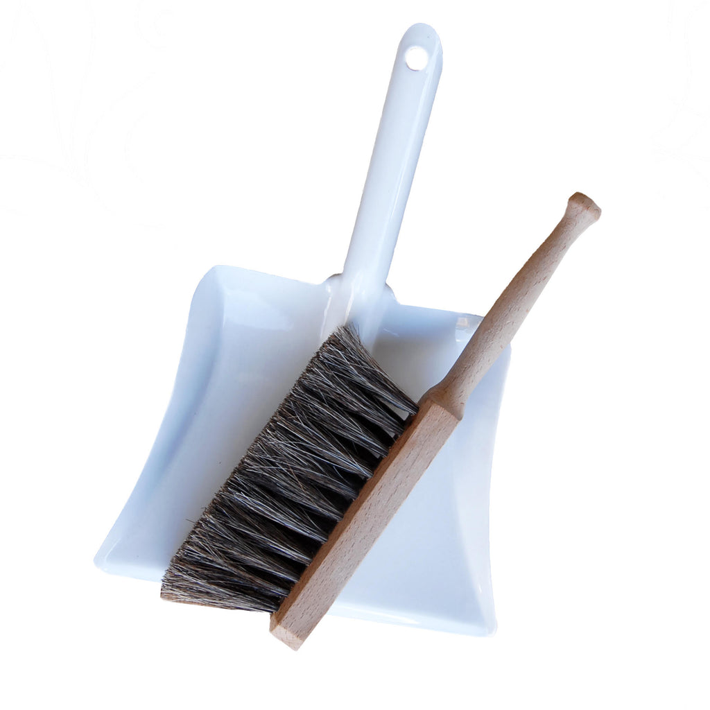 Egmont White Dustpan and Brush Set