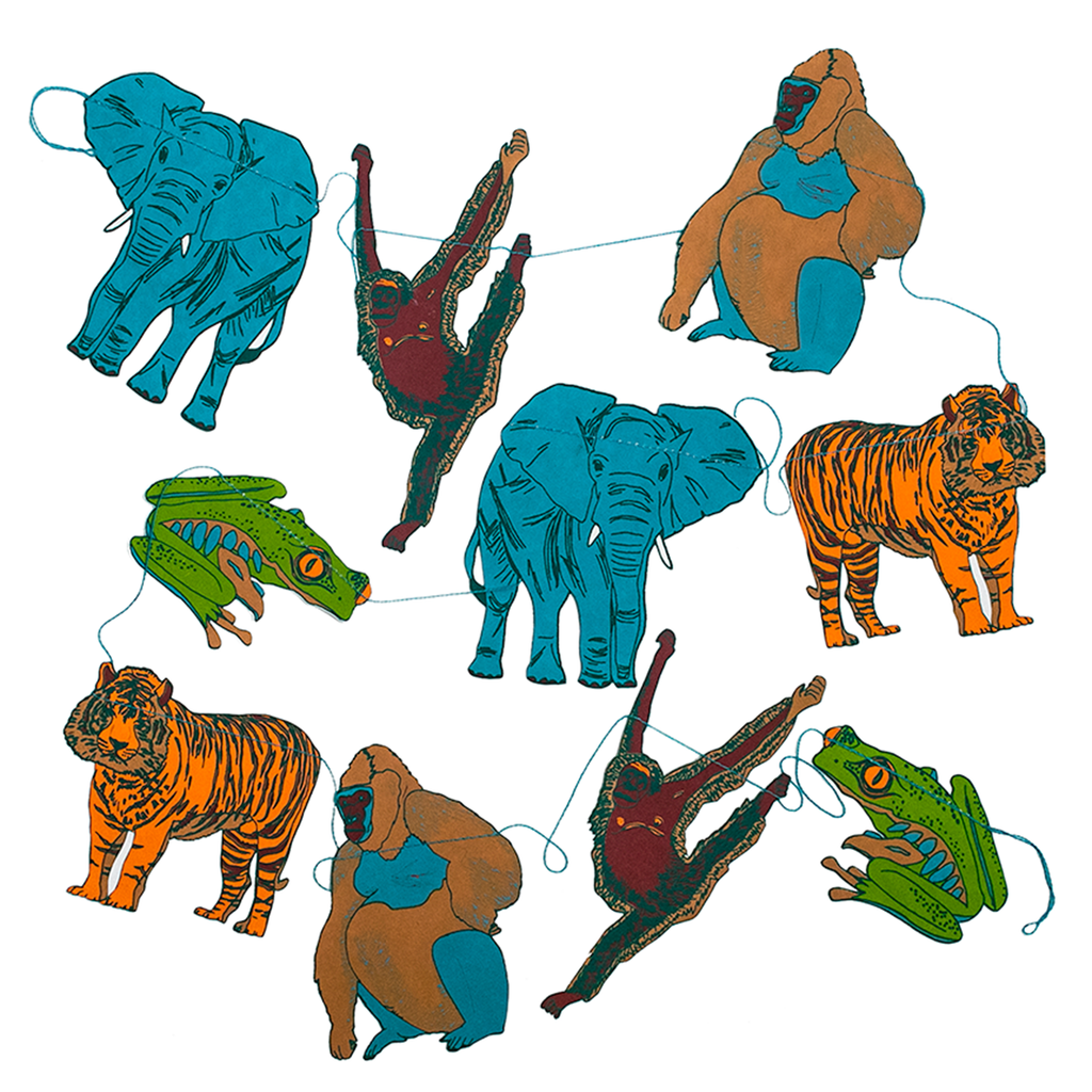 East End Press Garland · Jungle Animals