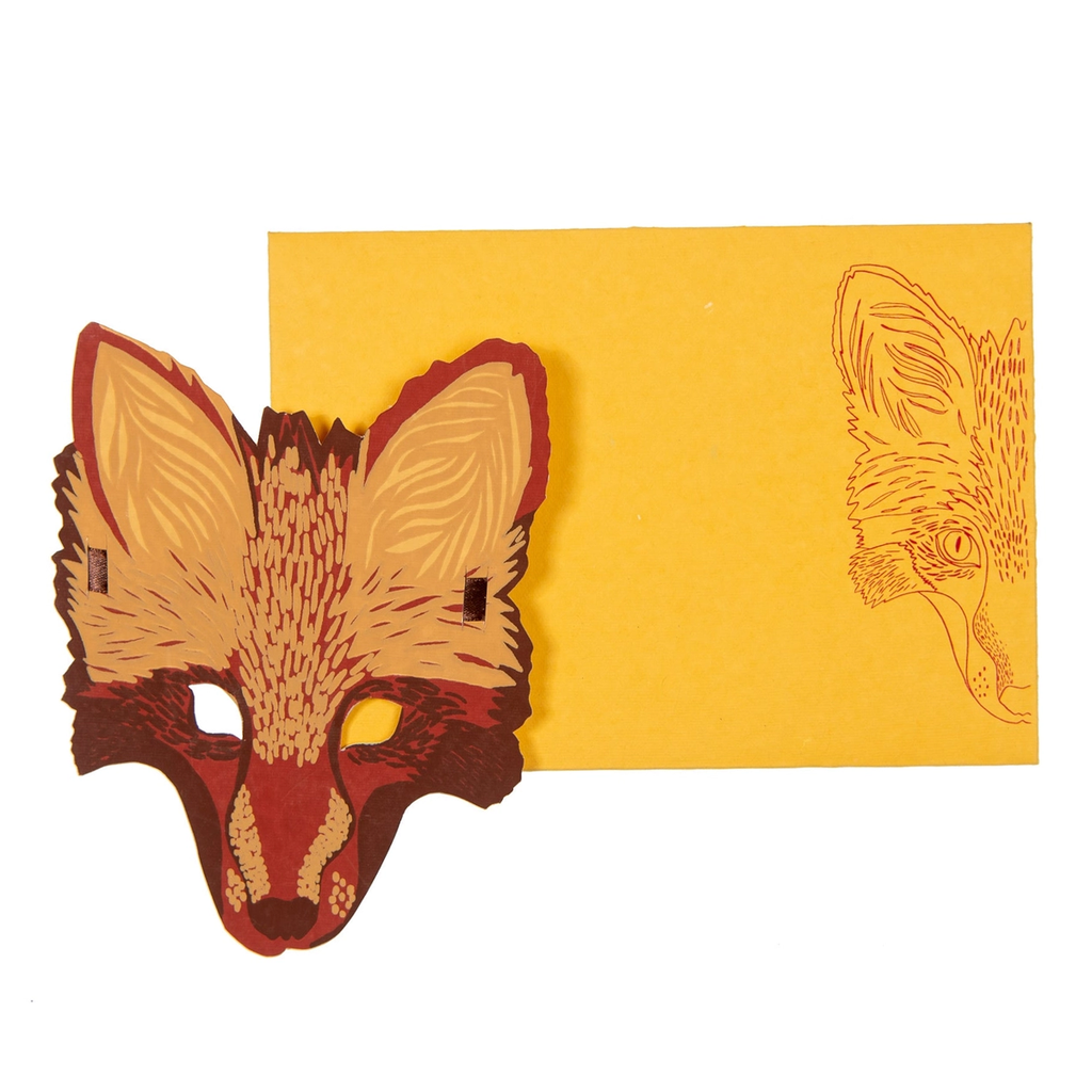 East End Press Mask Greeting Card · Fox