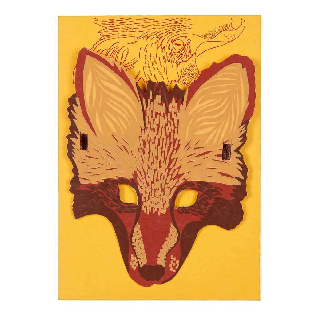 East End Press Mask Greeting Card · Fox