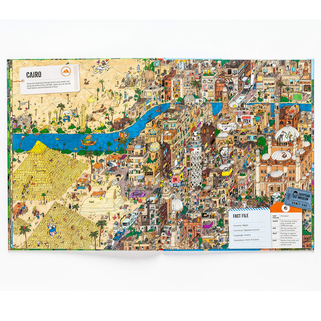 Elephants on Tour: A Search and Find Journey Around the World by Guillaume Cornet