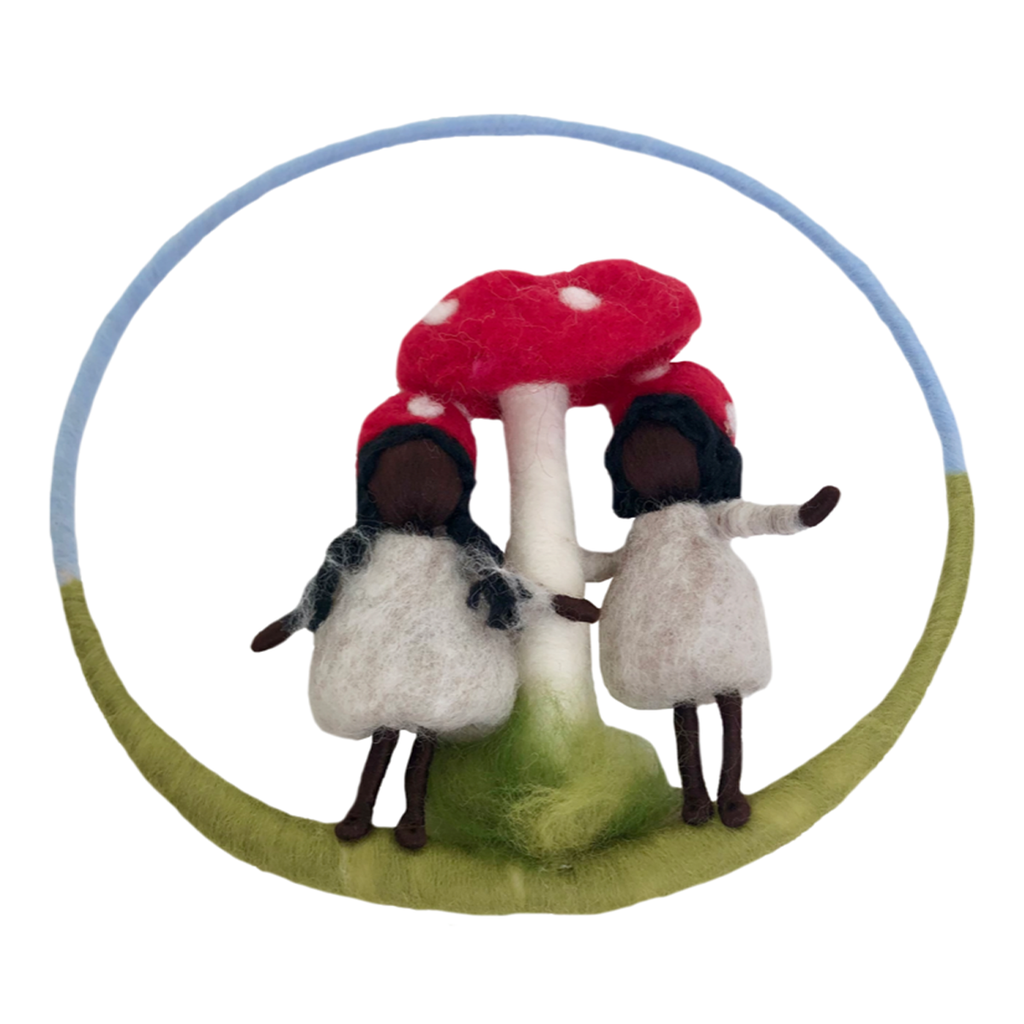 Felted Children of the Forest Mobile · Black