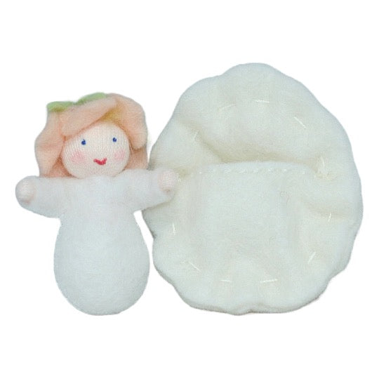 Flower Baby with Swaddle Sack · Orange Cap