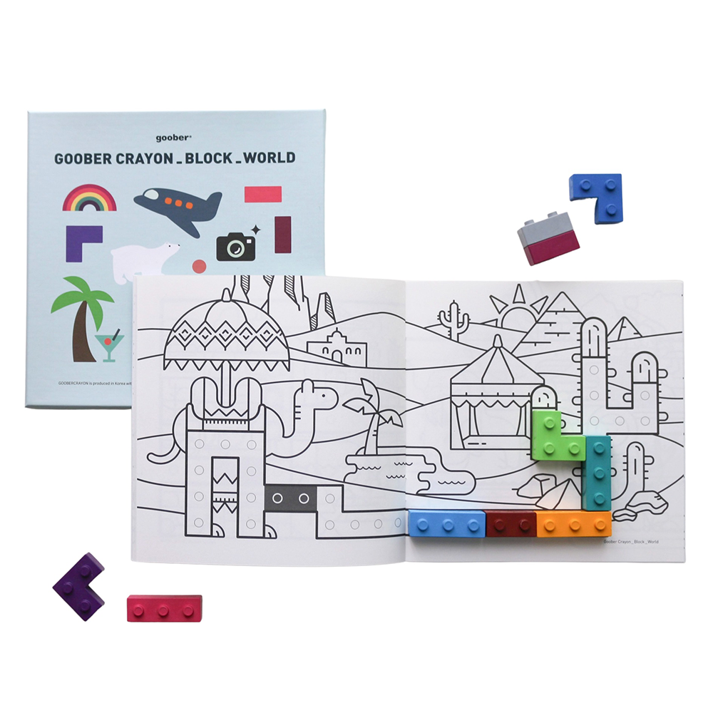 Goober World Block Crayon Set