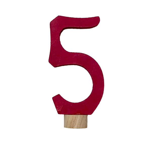 Grimm's Number 5 Figurine · Raspberry