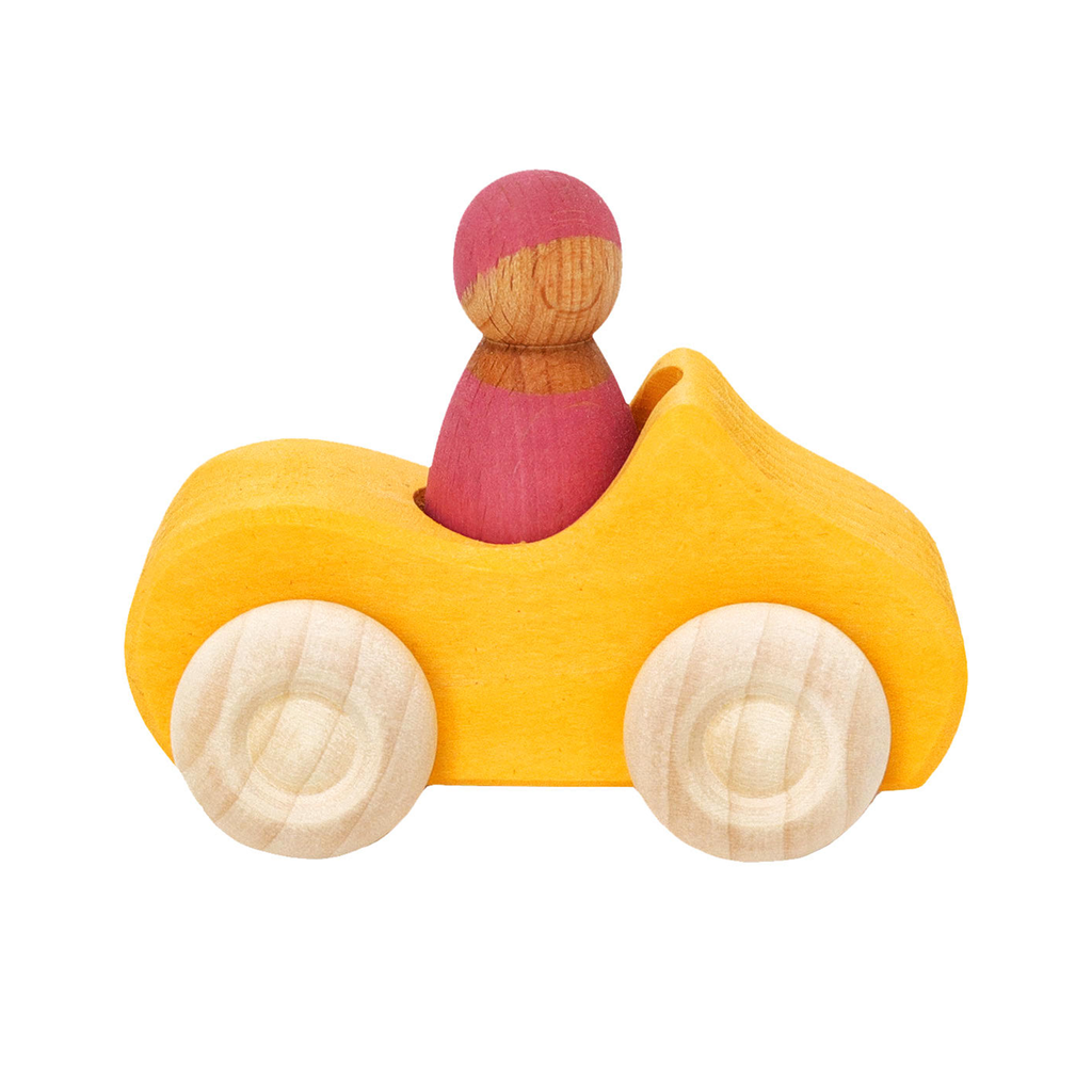 Grimm's Yellow Convertible with Figurine