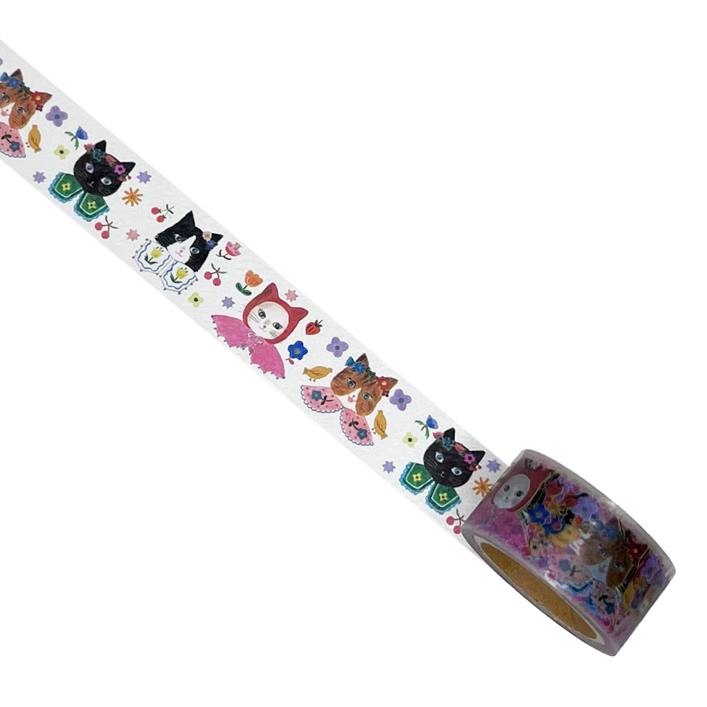 Japanese Masking Tape · Aiko Fukawa Translucent Cats with Cute Collars