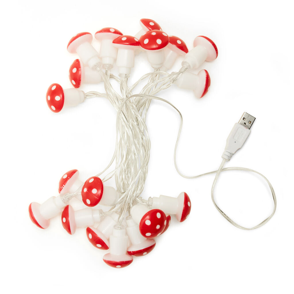 Kikkerland Mushroom String Lights