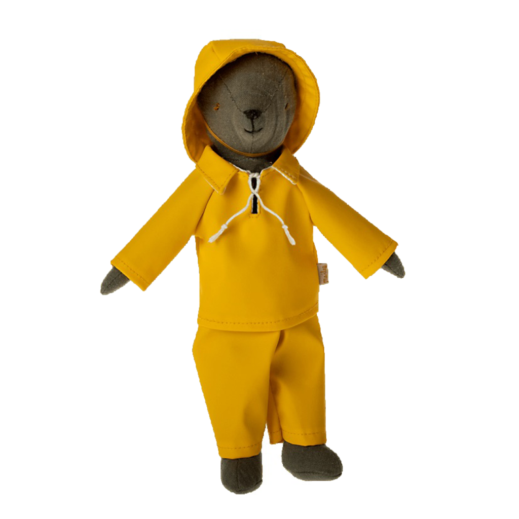 Maileg Teddy Dad in Yellow Rainwear Set