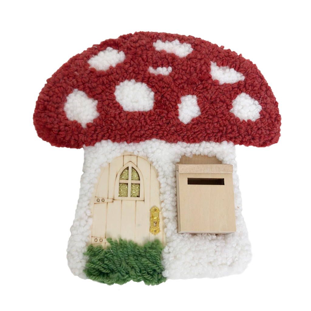 Medium Red Mushroom Cottage Wall Art