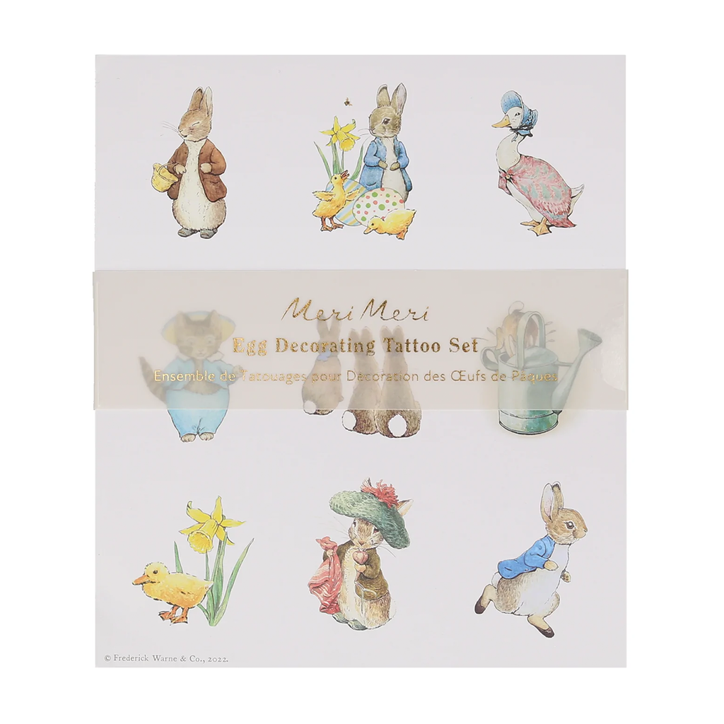 Meri Meri Peter Rabbit Skin and Egg Decorating Tattoos