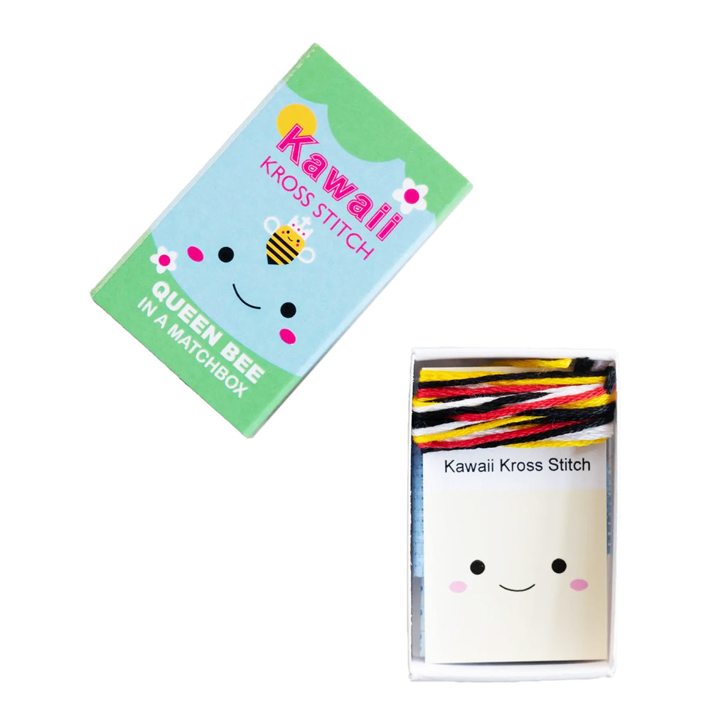 Mini Cross Stitch Kit In A Matchbox · Bee