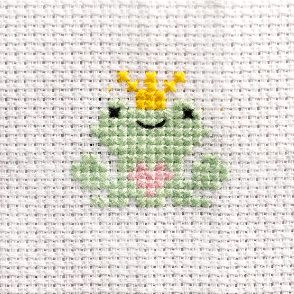 Mini Cross Stitch Kit In A Matchbox · Frog Prince