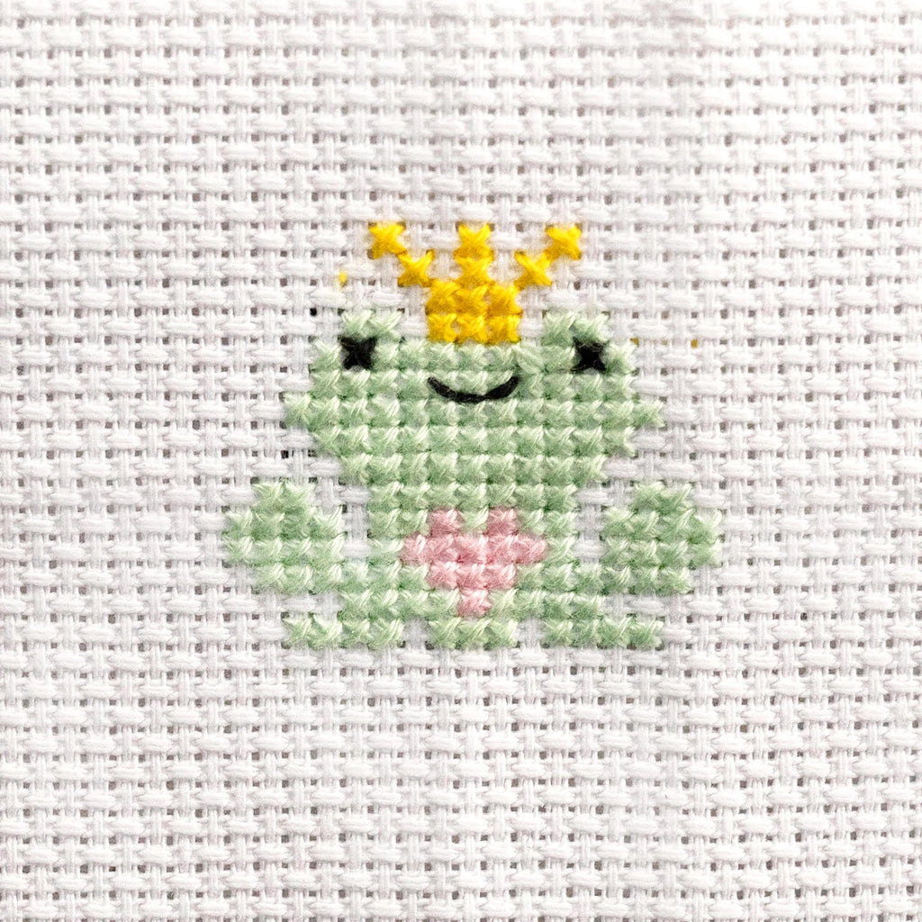 Mini Cross Stitch Kit In A Matchbox · Frog Prince