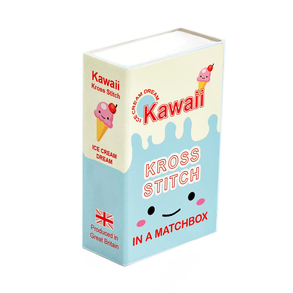 Mini Cross Stitch Kit In A Matchbox · Ice Cream Cone