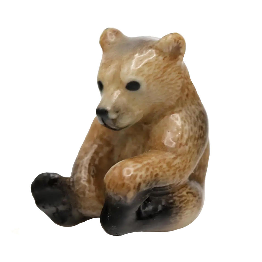Miniature Porcelain Figurine · Brown Bear Cub