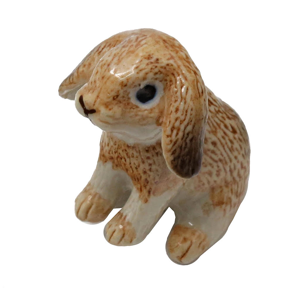 Miniature Porcelain Figurine · Lop Earred Rabbit