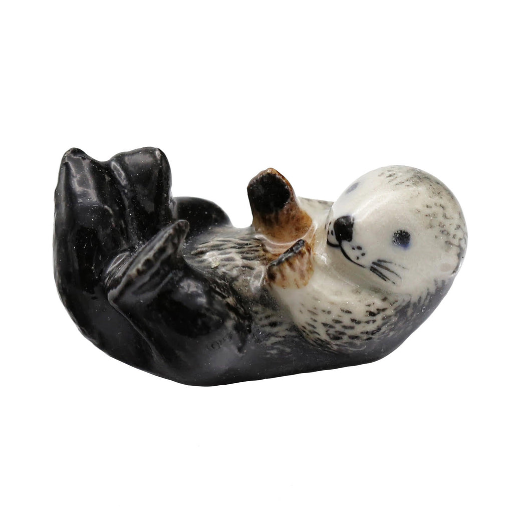 Miniature Porcelain Figurine · Sea Otter