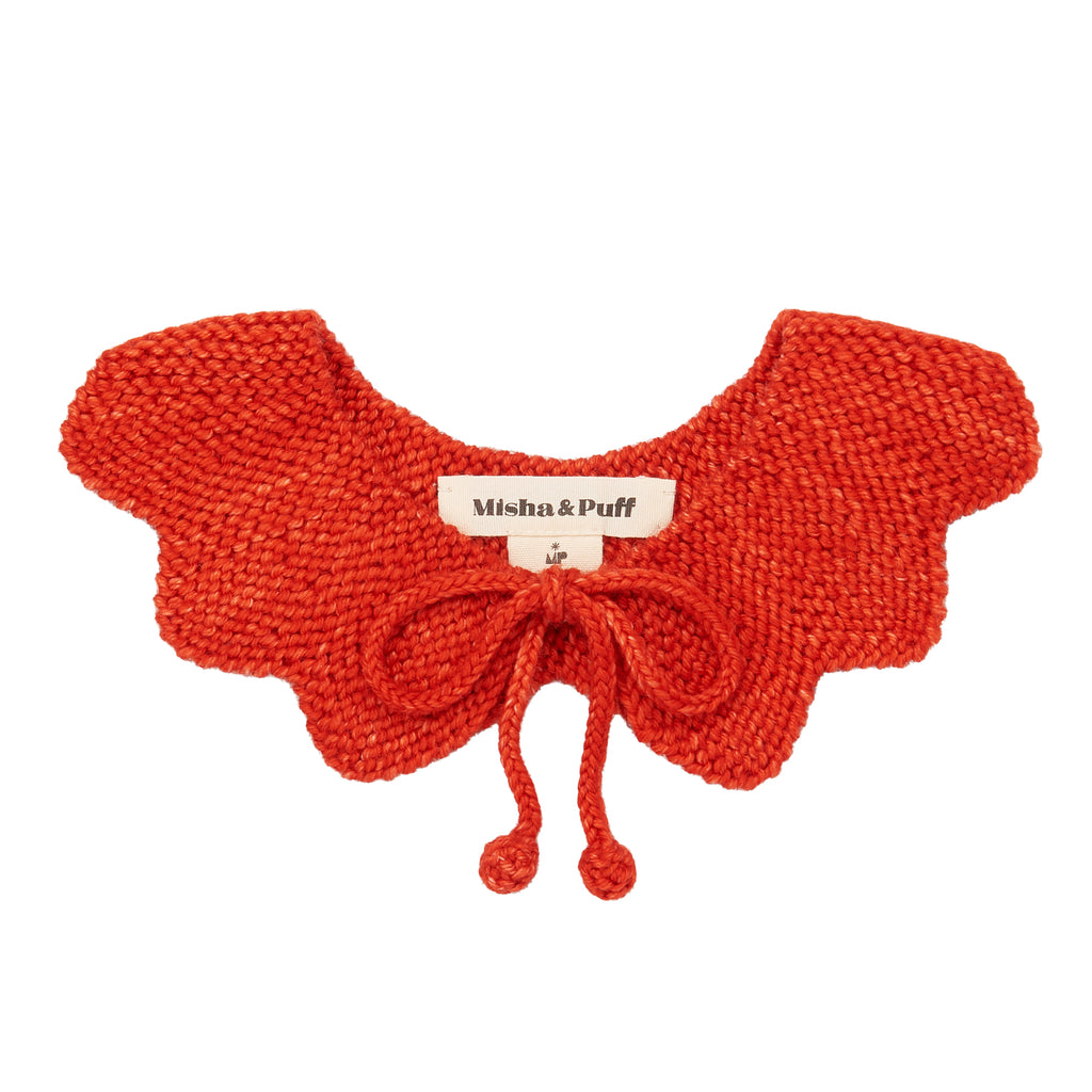 Misha and Puff Flower Collar · Red Flame