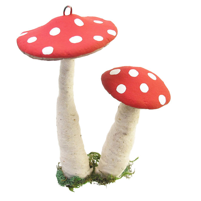 Vintage By Crystal Mushroom Duo Ornament