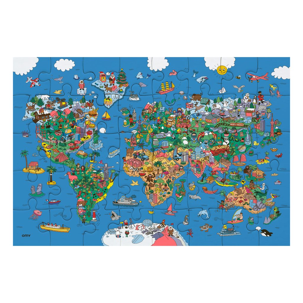 Omy 54 Piece Mini Atlas Puzzle