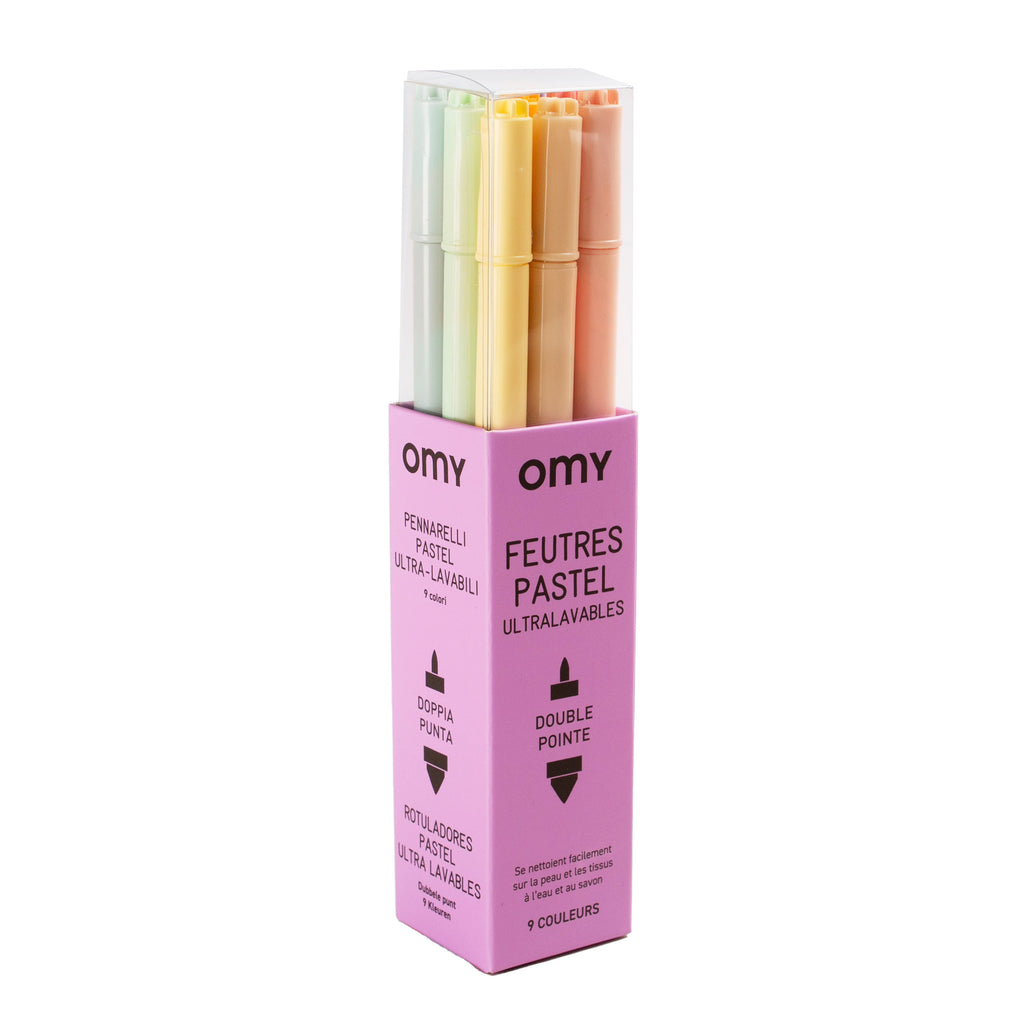 Omy 9 Piece Pastel Marker Set