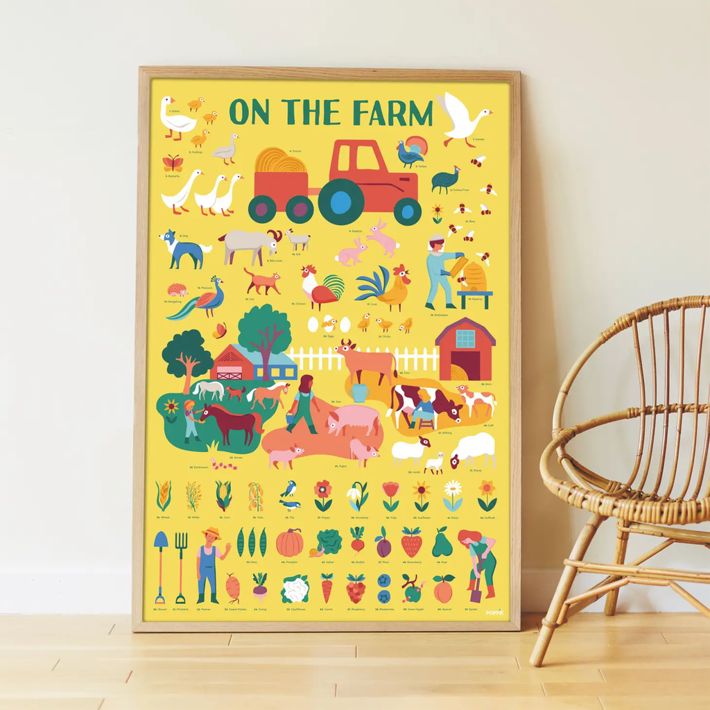 Poppik On the Farm Poster and Sticker Set