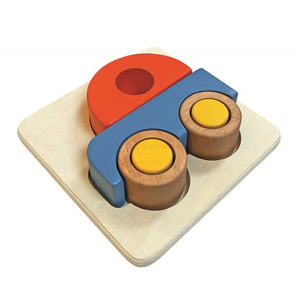 Small Wooden Three Dimensional Car Puzzle