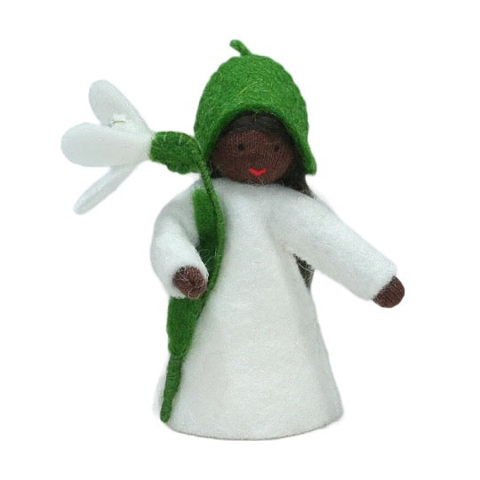 Snowdrop Fairy Holding Flower · Black