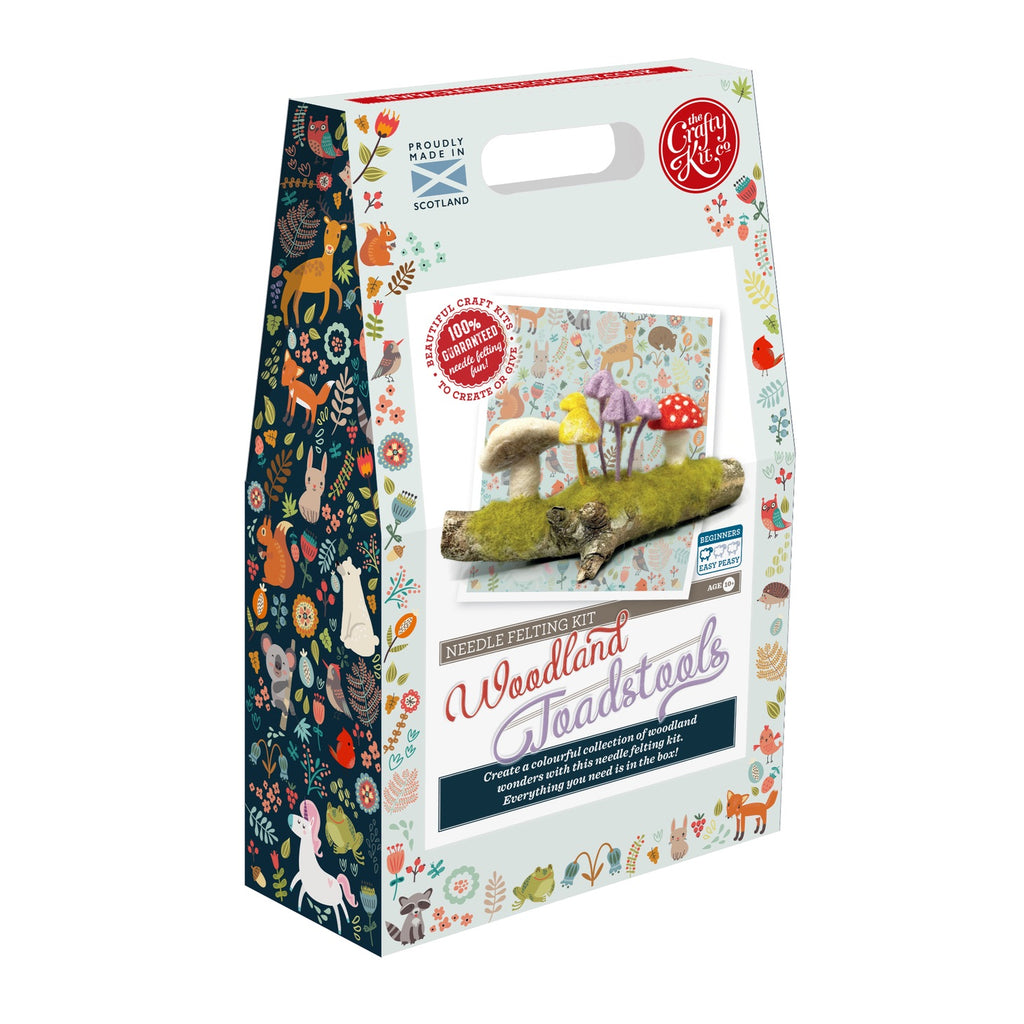 The Crafty Kit Company Woodland Toadstools Needle Felt Kit