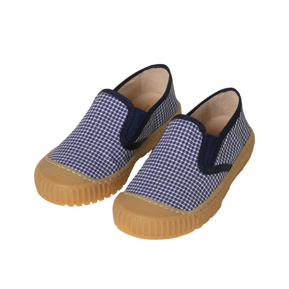 We a Family Blue Check June Plimsole Shoes