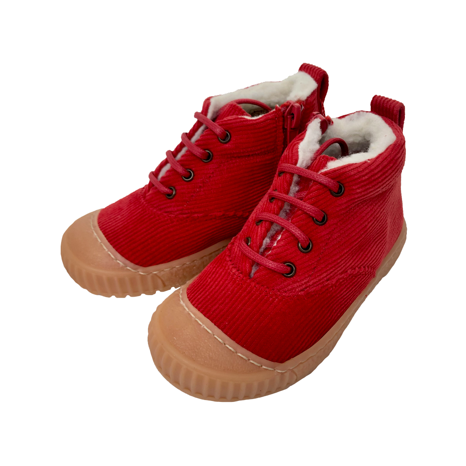 We A Family Red Corduroy Elm Plimsoles
