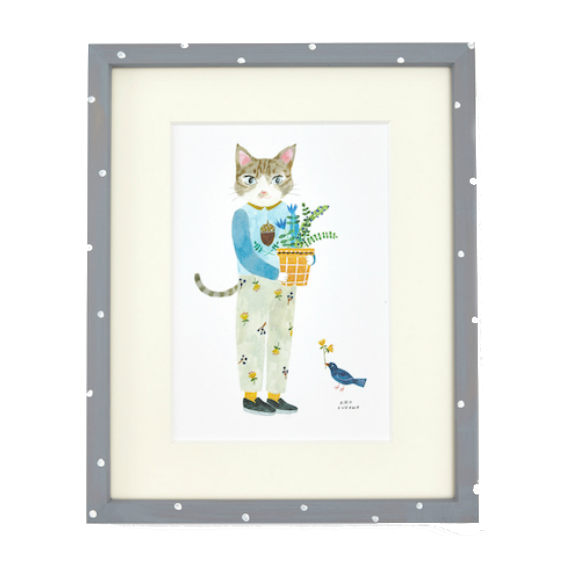 Aiko Fukawa Framed Print · Cat and Plant