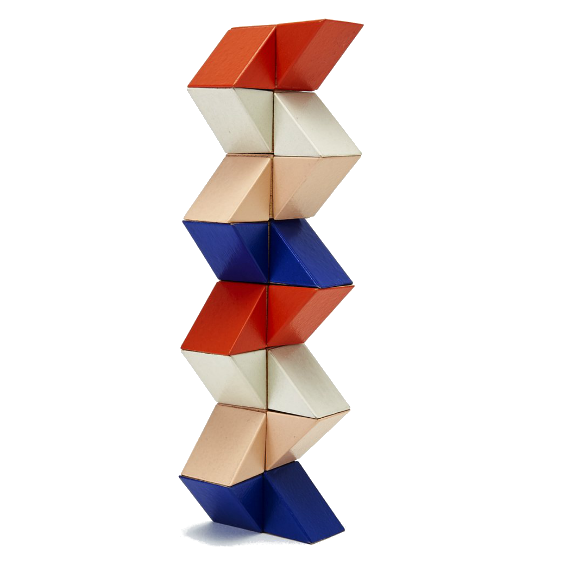 Areaware Small Snake Blocks · Red and Blue
