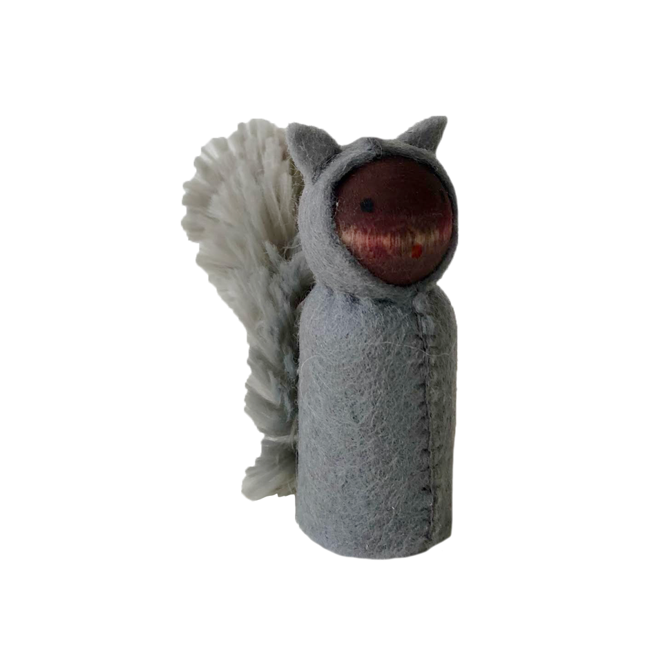 Squirrel Peg Doll · Brown