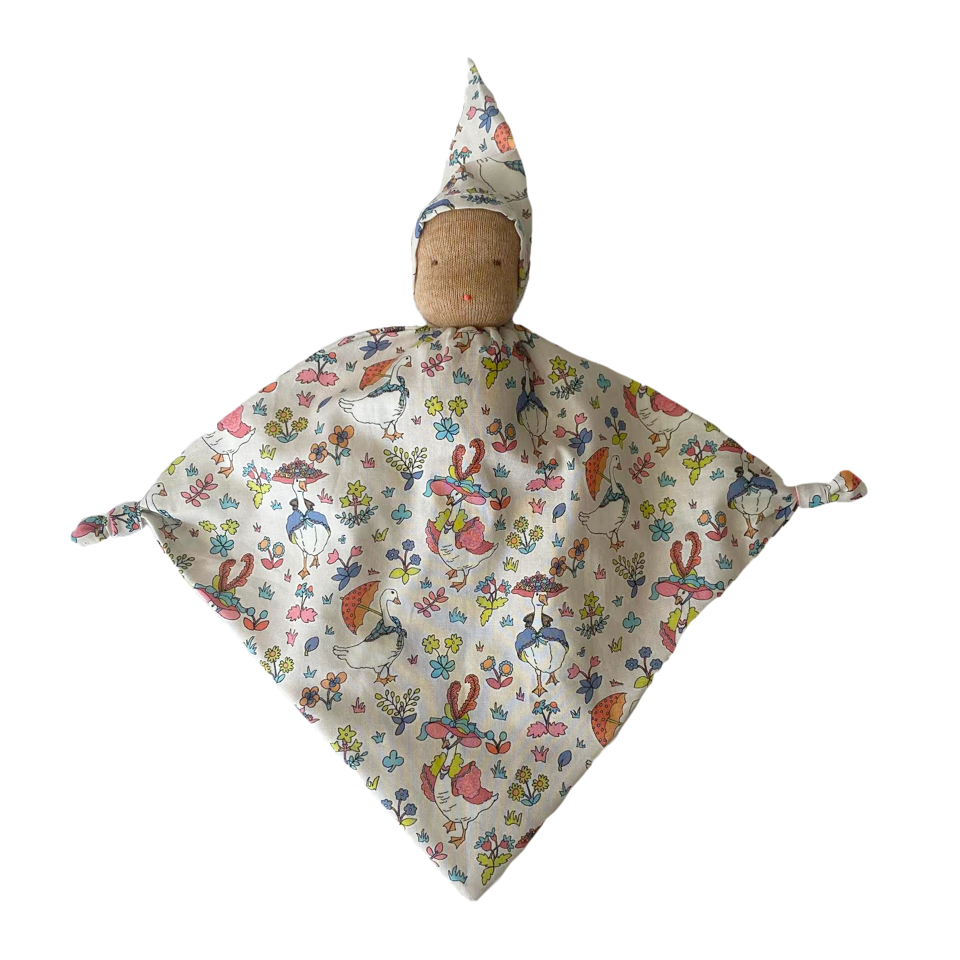 Waldorf Blanket Baby in Goosey Gladrags Liberty · Brown