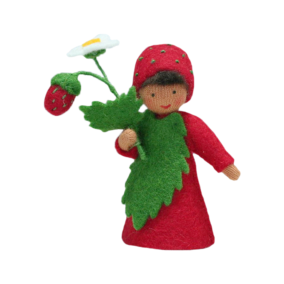 Strawberry Prince Holding Fruit  · Brown