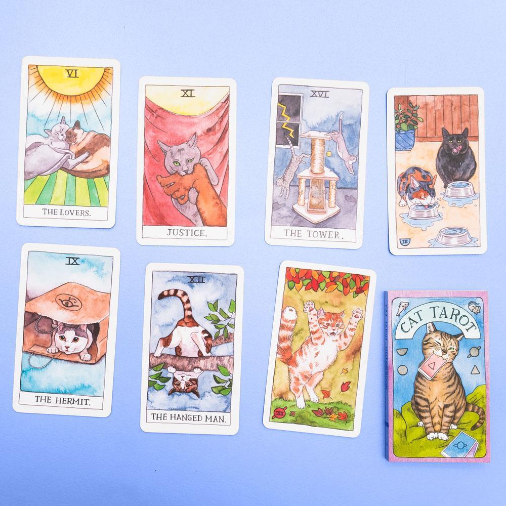Cat Tarot: 78 Cards & Guidebook