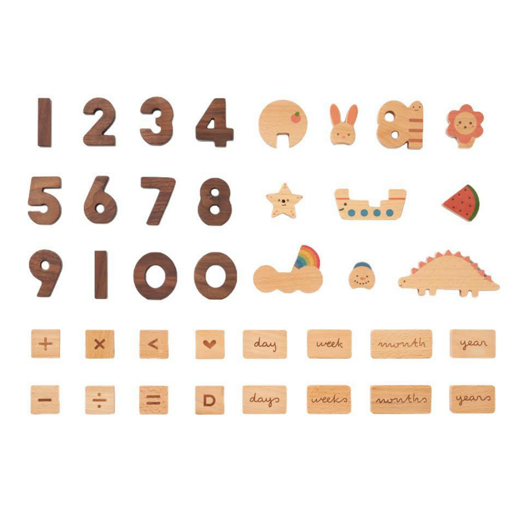 Oioiooi Wooden Numbers Block Set