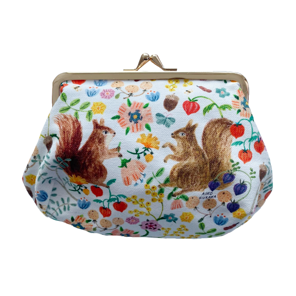 Aiko Fukawa Large Coin Purse · Large Squirrel Friends  display picture 3