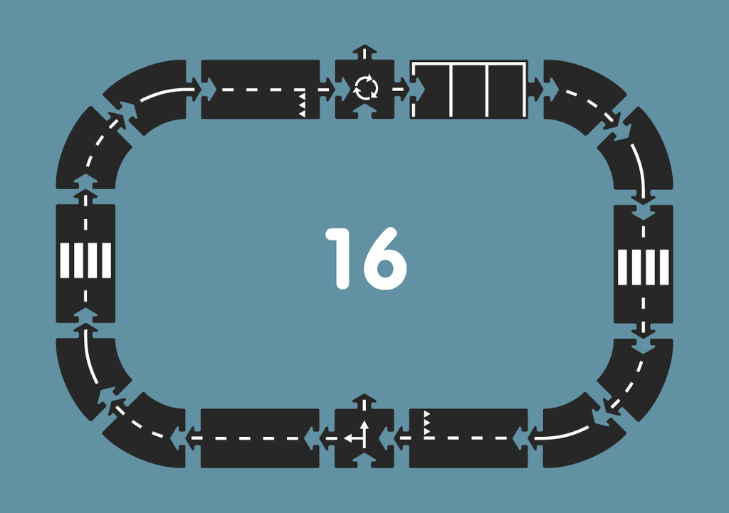 Waytoplay Expressway 16 Piece Road Set
