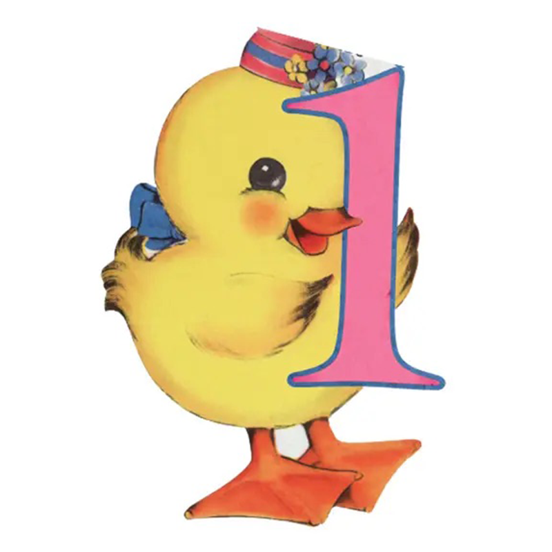 Baby Chick First Birthday Card